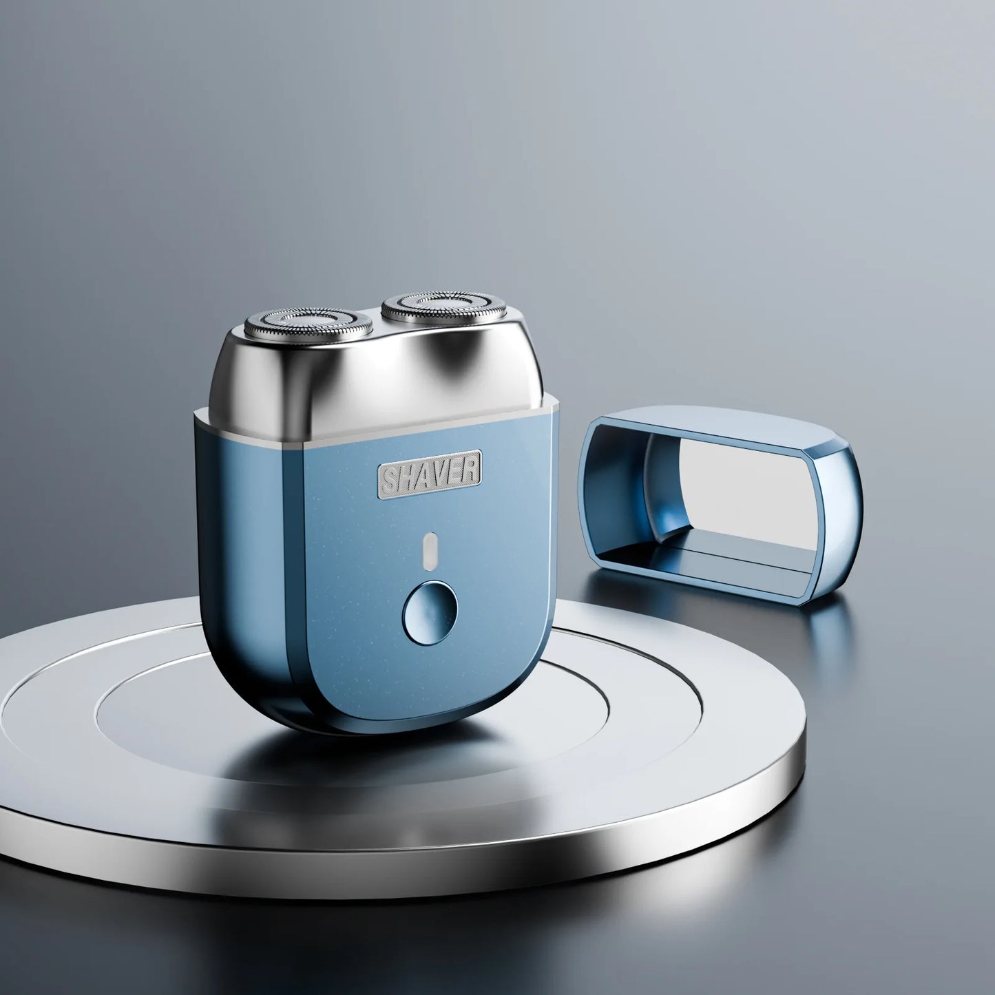 Men's Mini Dual Floating Head Electric Rotary Shaver – 2 Speed