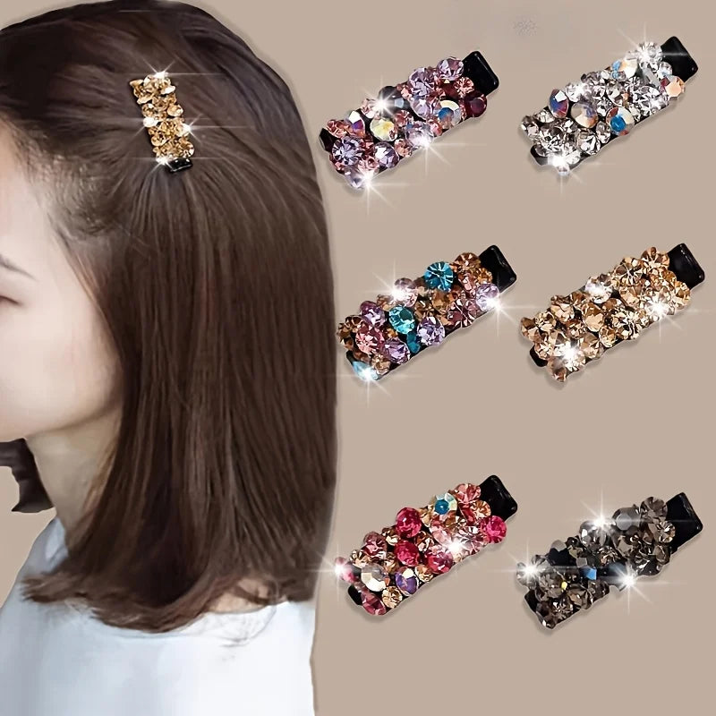 5pcs Shiny Rhinestone Duckbill Clips – Elegant Side Clips Peaceful Pleasures Health and Wellness