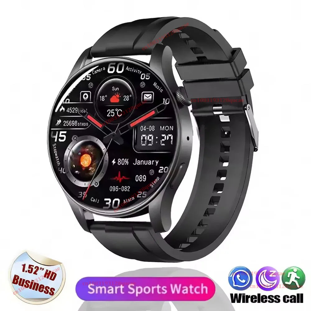 Watch 5 Pro New Men's Smartwatch High-Definition Screen Health Tracking Bluetooth Calls Voice Assistant Sports Smartwatches Hw12 Peaceful Pleasures Health and Wellness Black