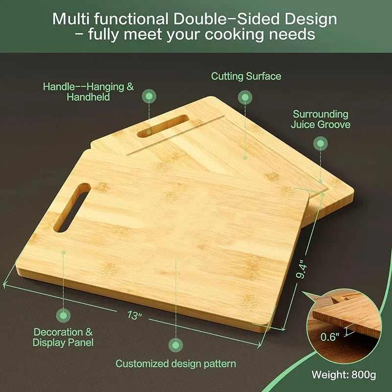 Wooden Cutting Board Kitchen Cutting Board for Meat Totally Bamboo Food Cutting Table Thickened Fruit Vegetables Chopping Panel Peaceful Pleasures Health and Wellness