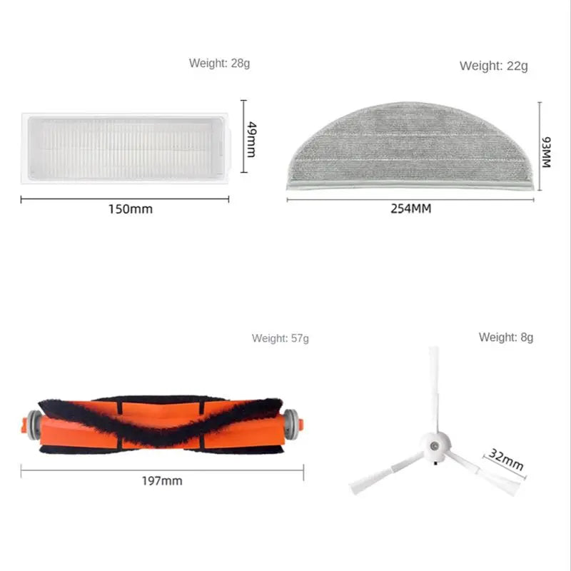 A36T-11 PCS Main Side Brush Filter Mop Cloth For Xiaomi Mijia MJSTP/MJST1S Robot Vacuum Cleaner Parts Accessories Peaceful Pleasures Health and Wellness