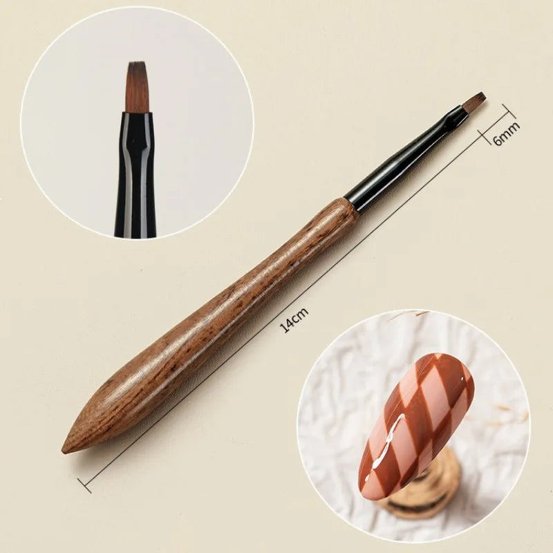 Sandalwood Nail Art Liner Brush – UV Gel Stripe & Detail Pen