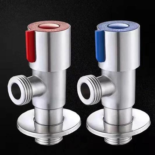 Stainless Steel Hot & Cold Angle Valve | Triangle Stop Valve Plumbing Angle Valve Peaceful Pleasures Health and Wellness