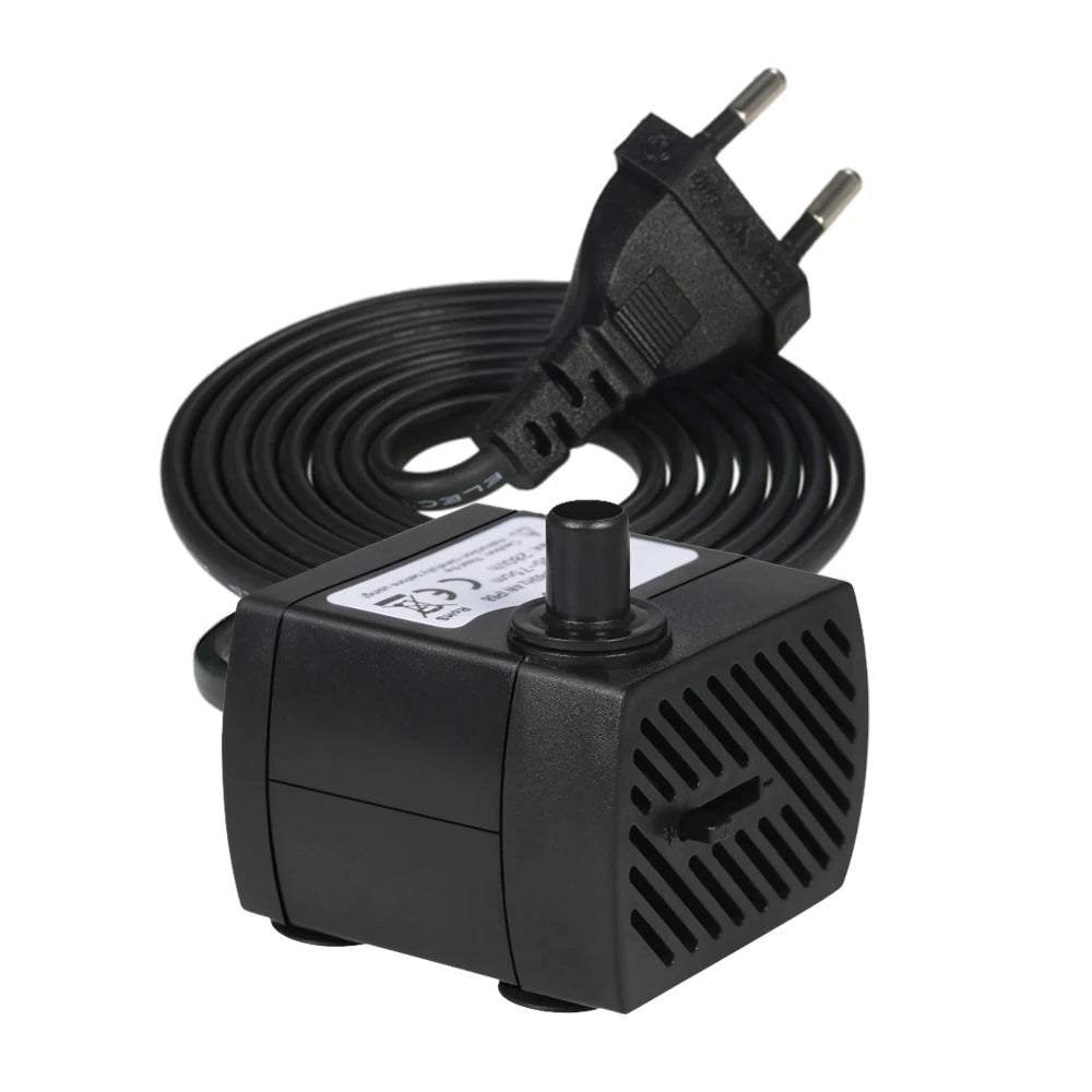 180L/H 2.5W Submersible Water Pump for Aquarium Tabletop Fountains Pond Water Gardens and Hydroponic Systems AC220-240V Peaceful Pleasures Health and Wellness 4W