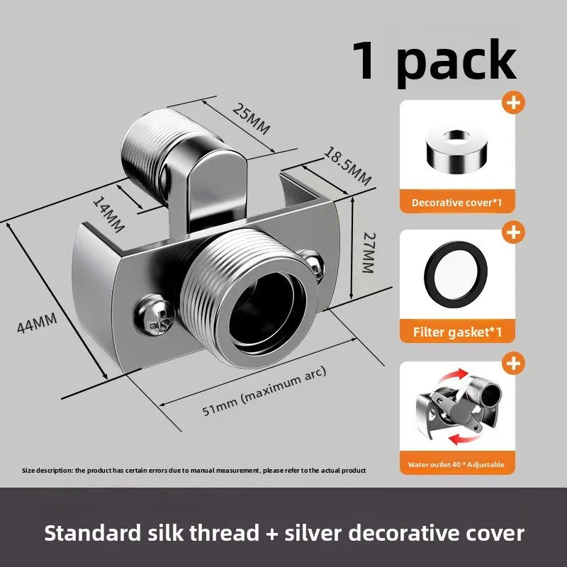 360° Adjustable Eccentric Faucet Corner Tap Adapter | Kitchen