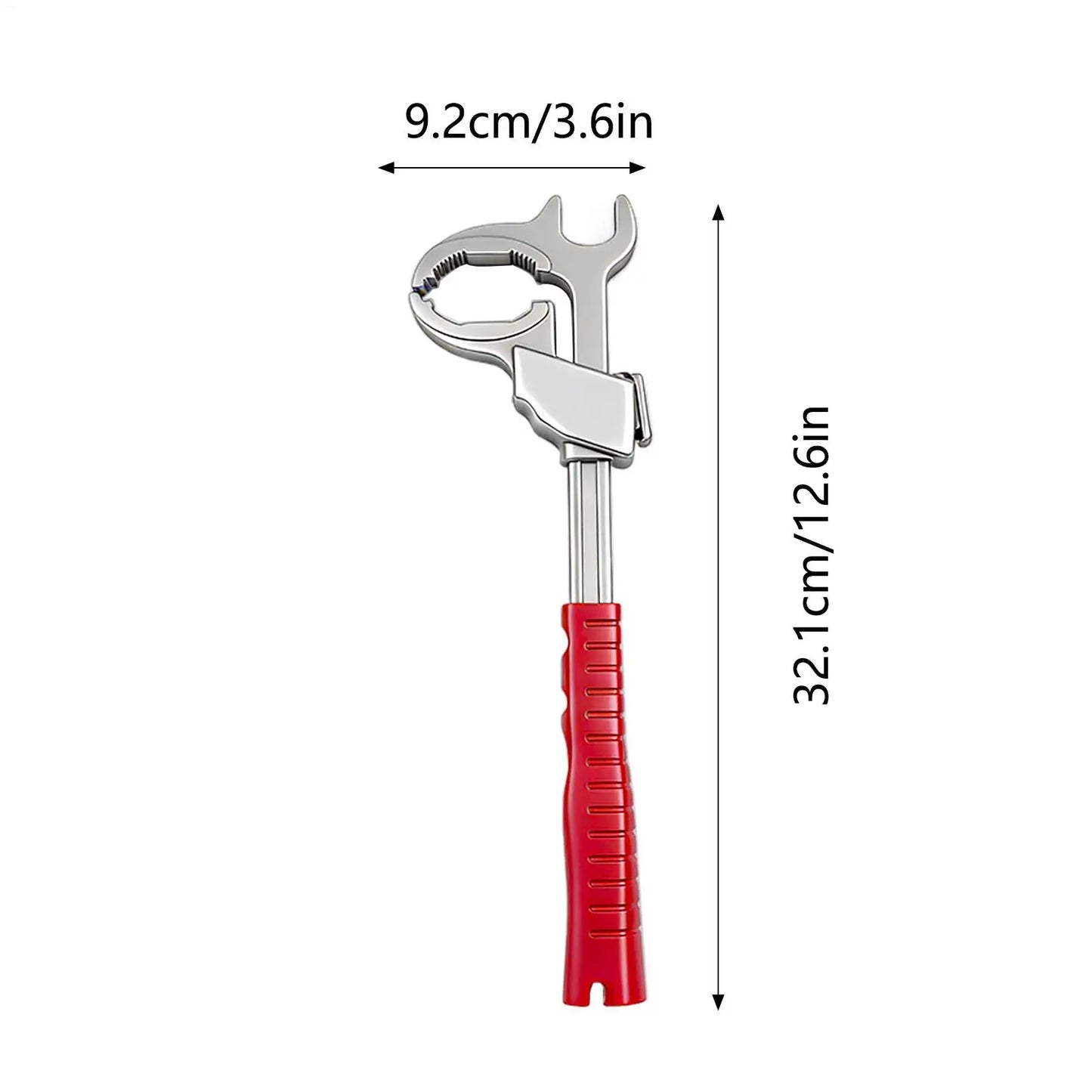 C Shaped Self Tightening Wrench 86mm Wide Jaw Opening Self Adjusting Wrench for Fittings Nuts Fixtures Under Skin Bathroom Peaceful Pleasures Health and Wellness
