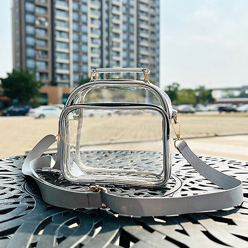 Women's Clear Transparent PVC Crossbody Shoulder Bag