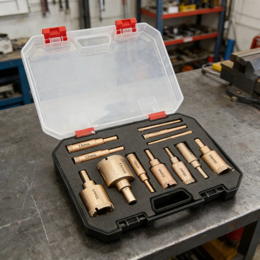 New Diamond Core Drill Bits Set Vacuum Brazed Diamond Hole Saw Kit 6-35mm Dry for Porcelain Tile Ceramic Marble Brick Concrete Peaceful Pleasures Health and Wellness