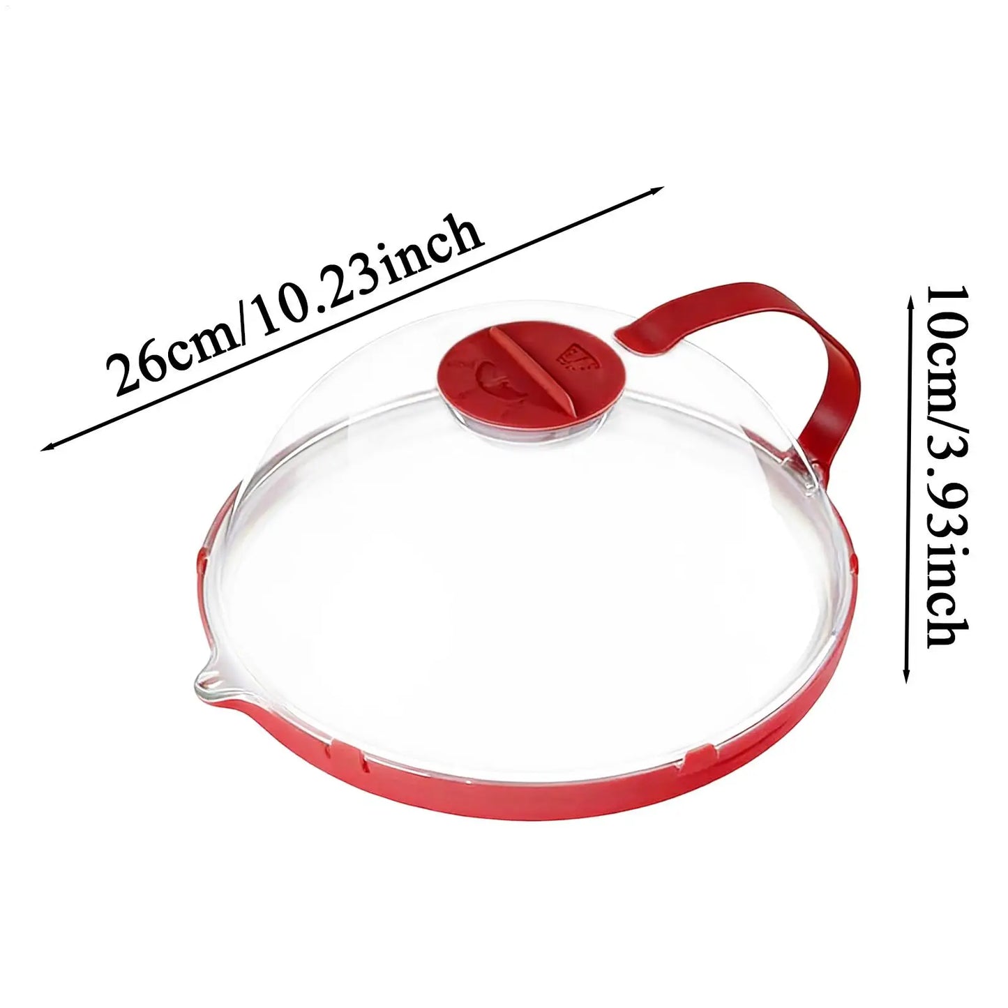 Reusable Microwave Splash Guard Cover with Steam Vent & Handle