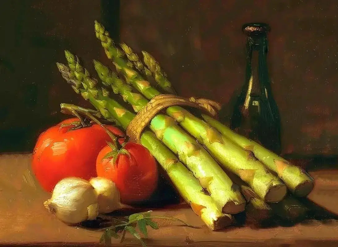 Vintage Kitchen Fruit Vegetable Still Life Canvas Wall Art Print