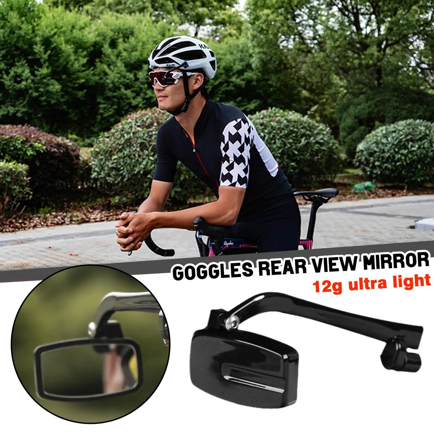 Cycling Goggles Rear View Mirror for Enhanced Safety Peaceful Pleasures Health and Wellness