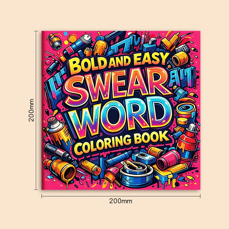 Adult Stress-relief Swear-word Coloring Book Fun Doodle Thick Lines
