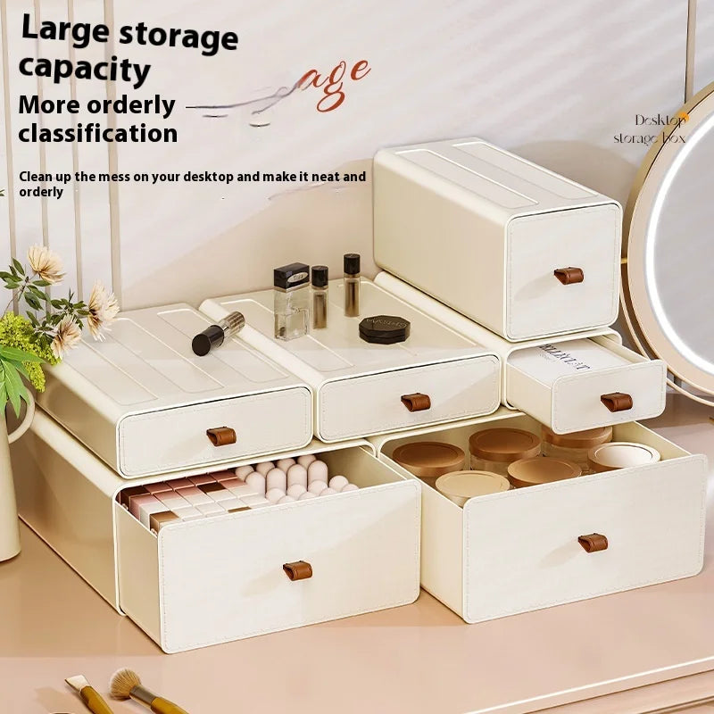 Desk Organizer with Drawers & Entryway Shelf | Storage Box
