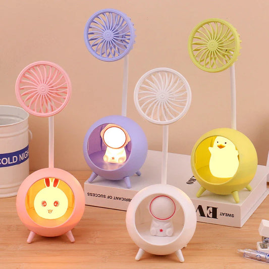 Astronaut Rabbit USB Desktop Fan with Night Light | Mini Fan USB Desktop Fan Oasis Select