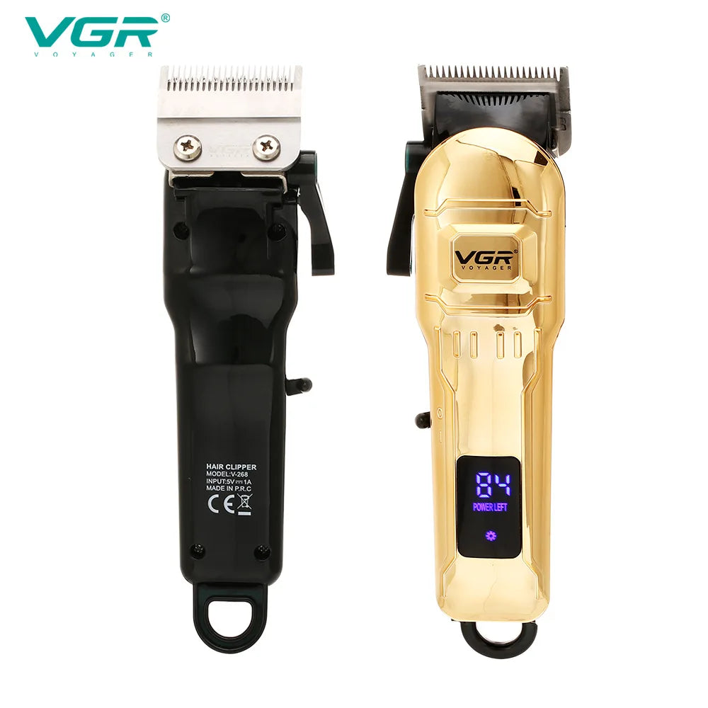 VGR 268 Hair Clipper Professional Hair Trimmer Adjustable Hair Cutting Machine Electric Barber Digital Display Clipper for Men Peaceful Pleasures Health and Wellness