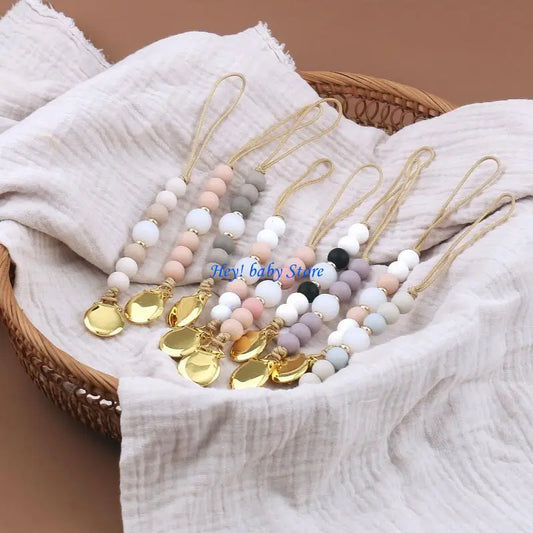 Baby Pacifier Clip Chain | Silicone Dummy Holder & Soother Strap Pacifier Clip Chain Peaceful Pleasures Health and Wellness