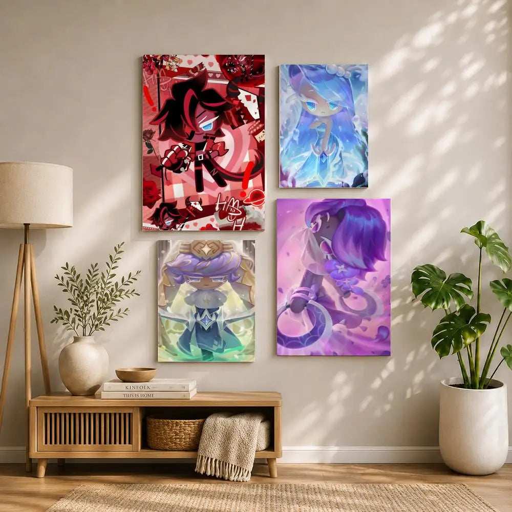 Game C-CookieRun KingdomS Poster HD Self Adhesive Waterproof Wall Art Ideal for Home Office Dorm Bedroom Great Gift Peaceful Pleasures Health and Wellness
