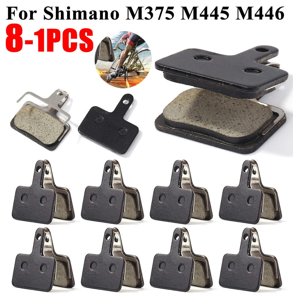 1-8Pairs Resin Bicycle Disc Brake Pads for Shimano B01S MT200 M400 MT500 M315 M525 M475 M495 M515 M975 M355 M375 MTB Bike Part Peaceful Pleasures Health and Wellness