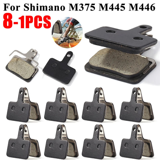1-8Pairs Resin Bicycle Disc Brake Pads for Shimano B01S MT200 M400 MT500 M315 M525 M475 M495 M515 M975 M355 M375 MTB Bike Part Peaceful Pleasures Health and Wellness