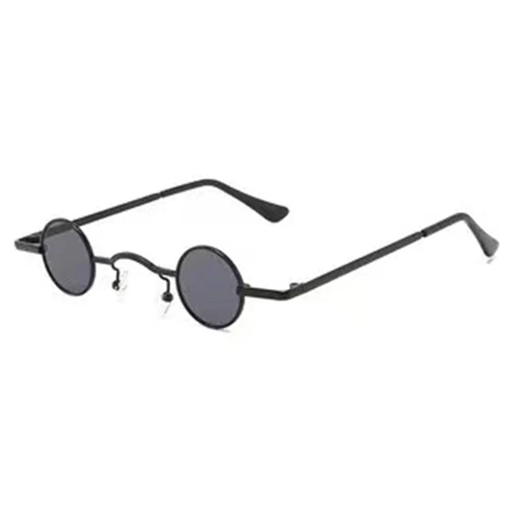 Small Round Sunglasses UV400 Metal Frame – Unisex Hip Hop Shades