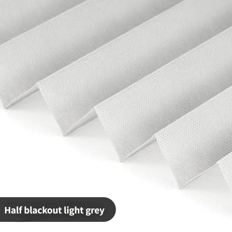 Self-Adhesive Pleated Blinds | Half Blackout Window Shades