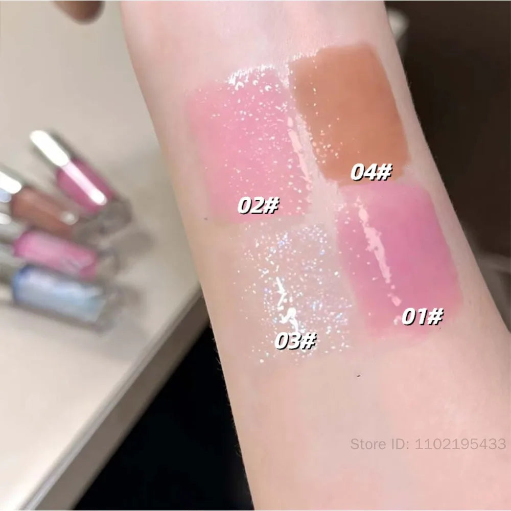 Cappuvini Shimmer Lip Gloss – Moisturizing Plumping Jelly Glitter
