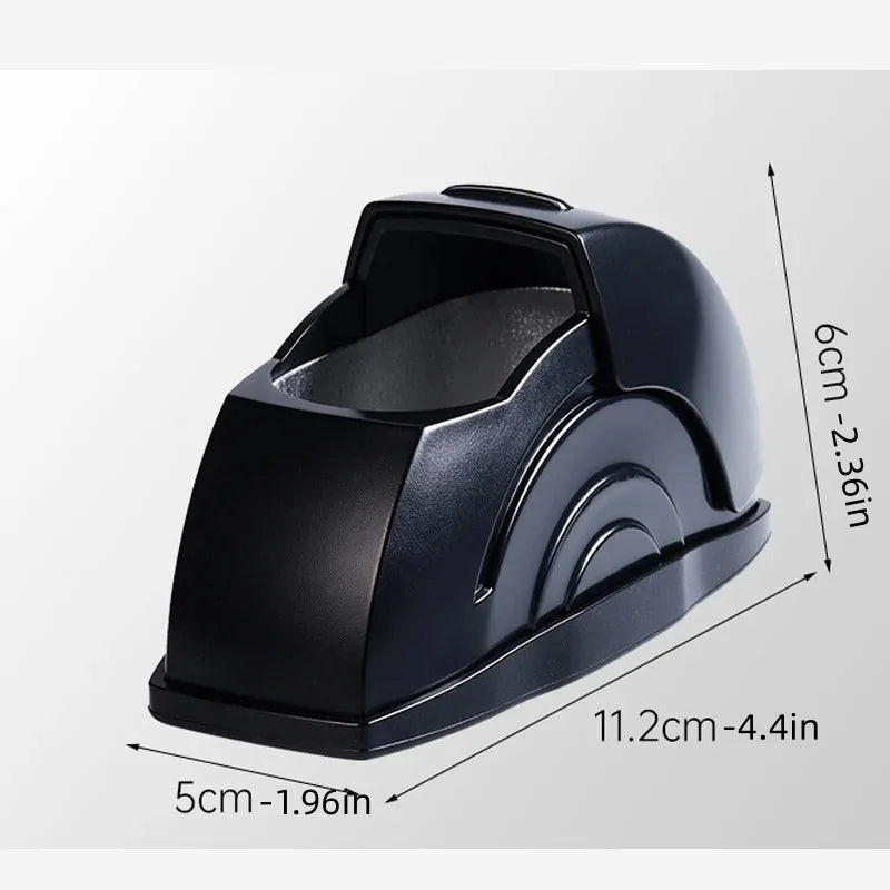 Car Ashtray Door Style Smokeless Ash Tray With Lid Portable Auto Truck Trash Bin Garbage Can Stainless Steel Liner Accessory Peaceful Pleasures Health and Wellness black