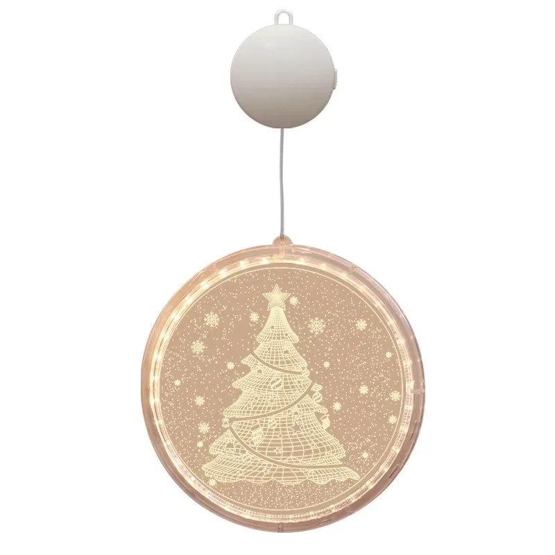 3D LED Christmas Window Lights | Warm White Hanging Decor