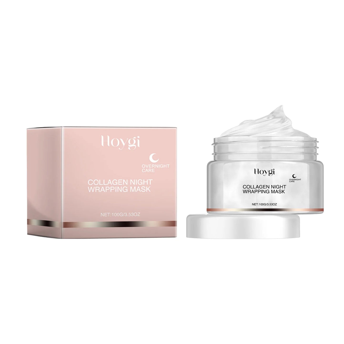 Collagen Mask Anti-aging Fade Fine Line Shrink Pores Firming Lifting Collagen Protein Skin Replenishment Moisturizing Jelly Mask Peaceful Pleasures Health and Wellness 100g Boxed