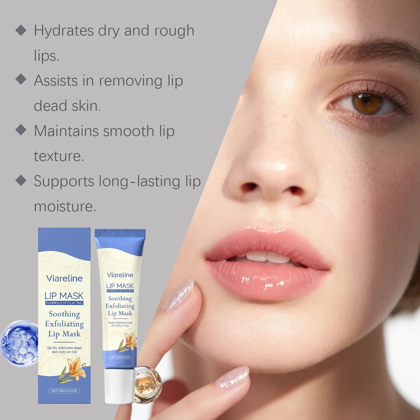 VIARELINE Lip Nourishing Mask – Hydrating & Exfoliating 15g
