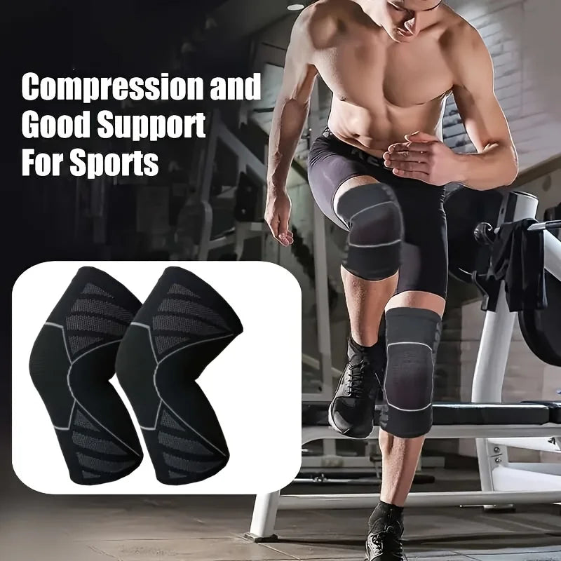 1 PC Professional Knee Support Compression Knee Sleeve Anti Slip Silicone Knee Braces for Knee Pain Meniscus Tear Peaceful Pleasures Health and Wellness
