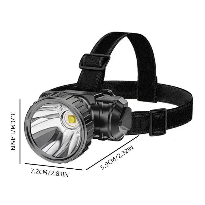 5-Head LED Headlamp | USB Rechargeable Waterproof Fishing Light