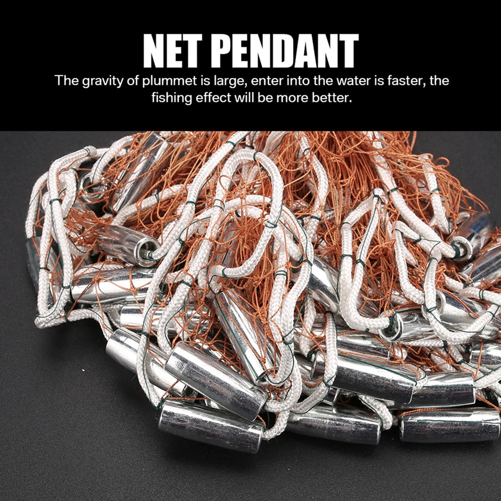 Saltwater Fishing Cast Net For Fish Shrimp Trap with Heavy Sinkers Throw Net Size 4ft/6ft/8ft Radius Freshwater Throw Nets Peaceful Pleasures Health and Wellness