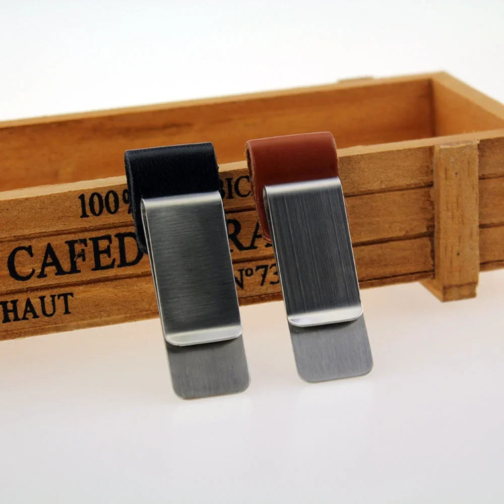 Retro Leather Notebook Clip – Pen Holder & Bookmark