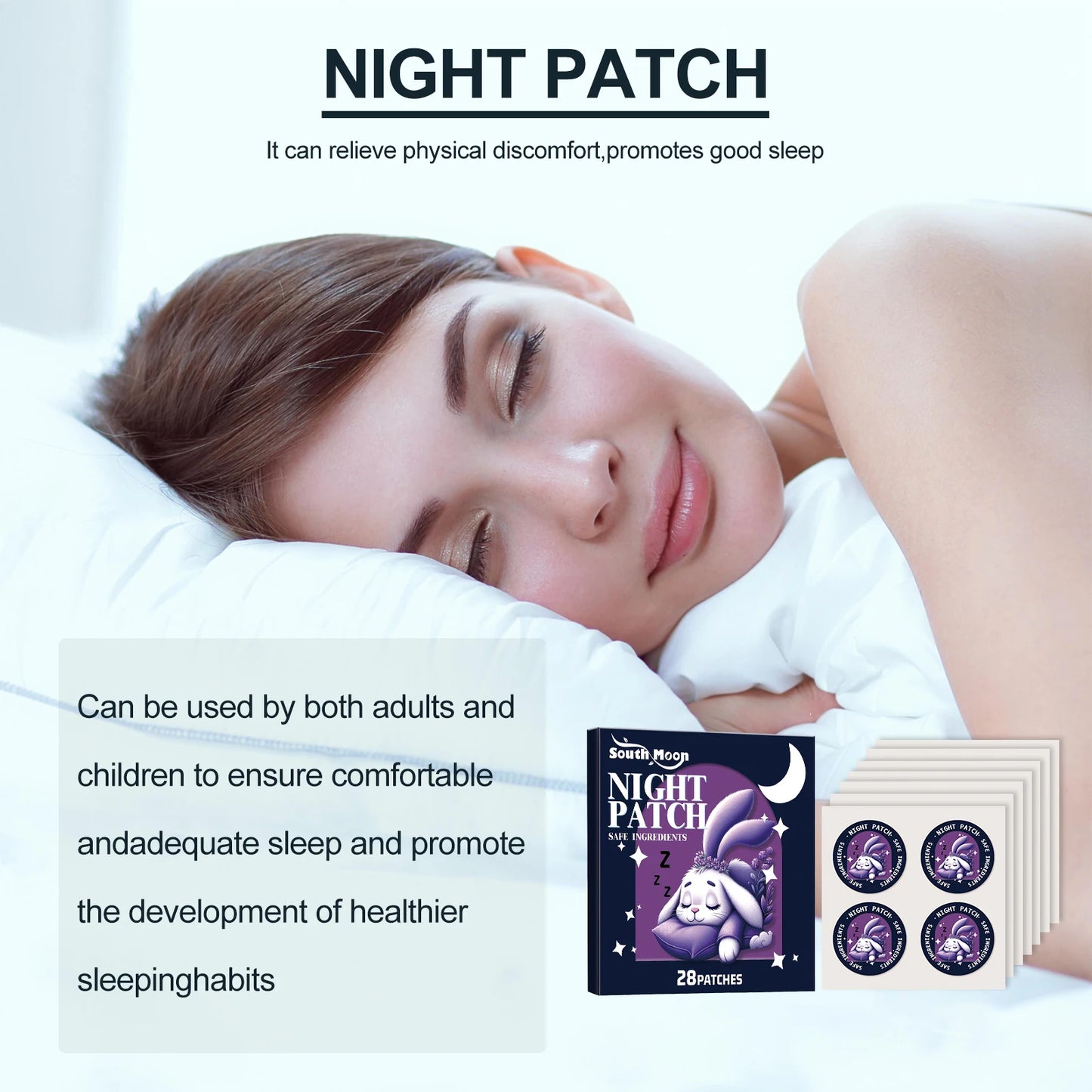 28-Pack Natural Sleep Aid Patches – Calm & Deep Sleep Support