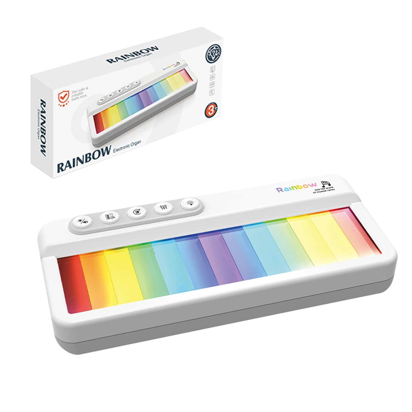 Rainbow Flashing Piano Toys Electronic Music 5 Instruments 13 Melody