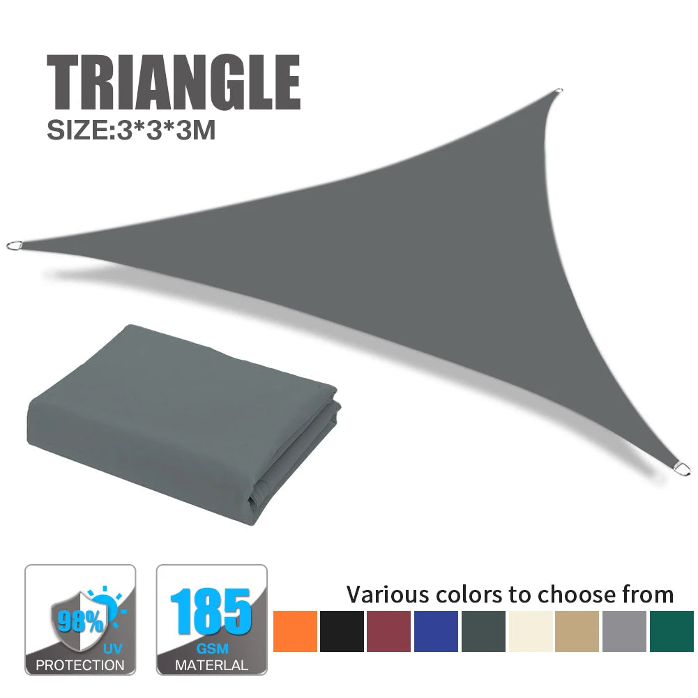 Triangle Sun Shade Sail 280 GSM 95% UV Block – Patio & Garden