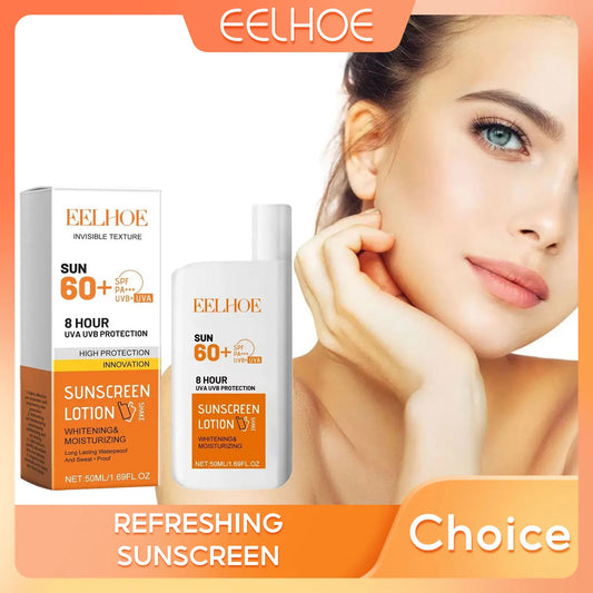 Sunscreen Cream Spf 60+ Long Lasting Uv Protection Facial Sun Block Refreshing Moisturizing Isolation Lotion Skin Care Products Peaceful Pleasures Health and Wellness