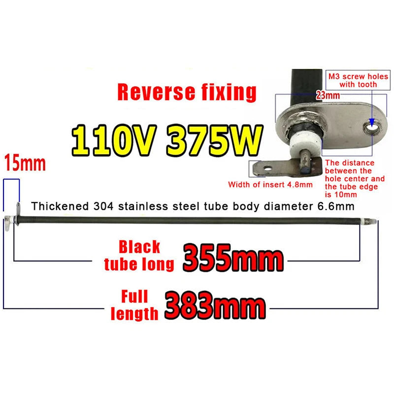 300W–400W Oven Heating Element Replacement Tube | 110V/120V