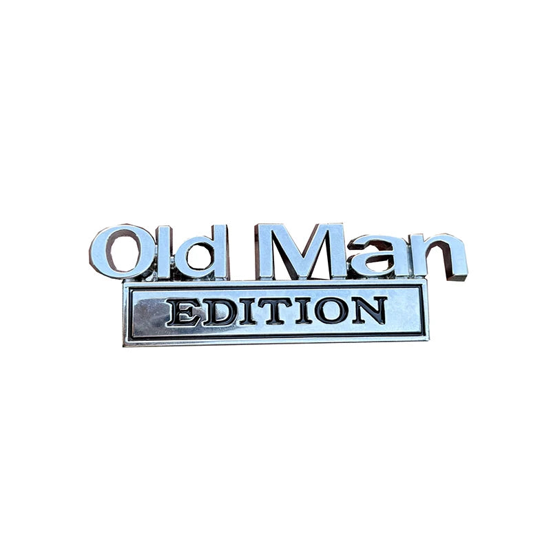 Old Man Edition 3D Chrome Car Emblem Badge | Waterproof Decal