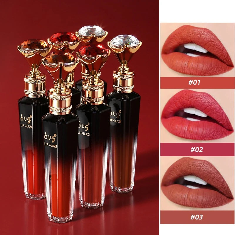 Lip Gloss Durable Moisturizing Waterproof Non-fading Non-stick Cup Color Durable Velvet Matte Lip Gloss Cosmetics For Women Peaceful Pleasures Health and Wellness