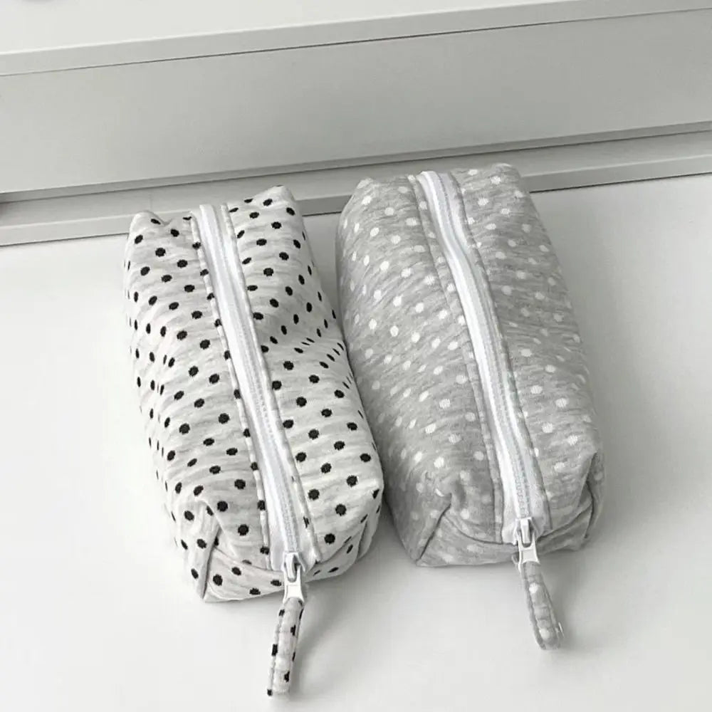 Polka Dot Pencil Case – Large Capacity Cute Stationery Bag