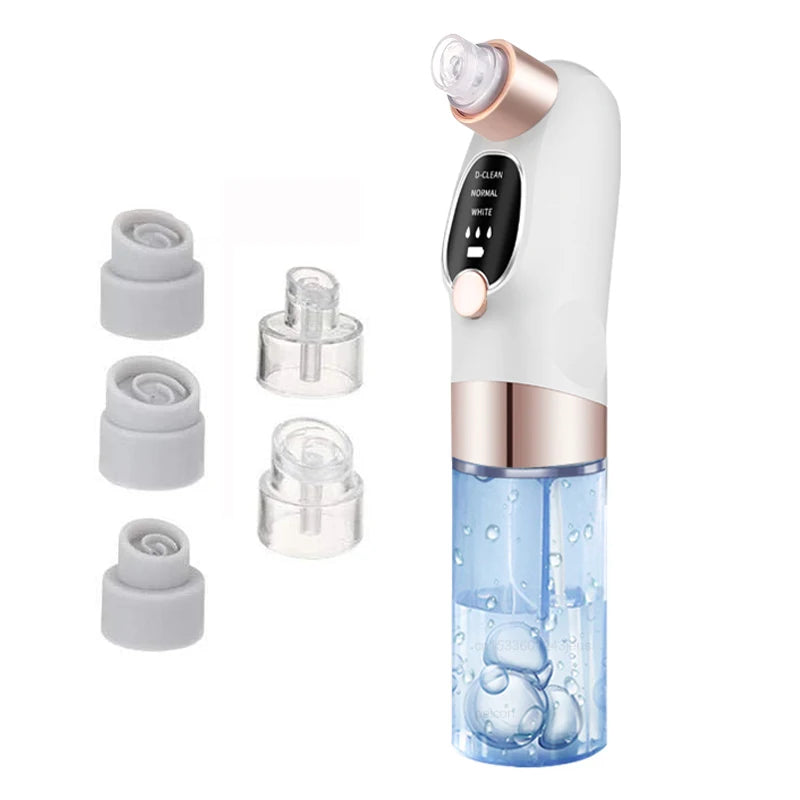 Blackhead Remover Pore Cleaner Black Dots Vacuum Cleaner Skin Pimple Acne Extractor Facial Cleaning Electric Black Head Removal Peaceful Pleasures Health and Wellness white