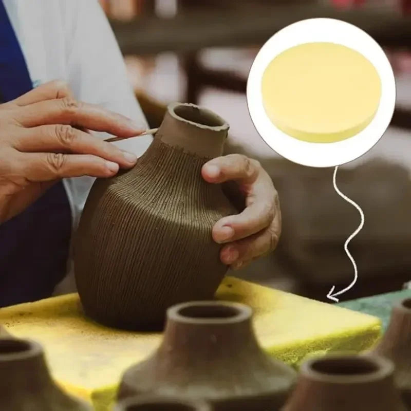 Round Sponge Pad for Pottery & Ceramic Clay Crafting Studio Pottery Sponge Pad Peaceful Pleasures Health and Wellness