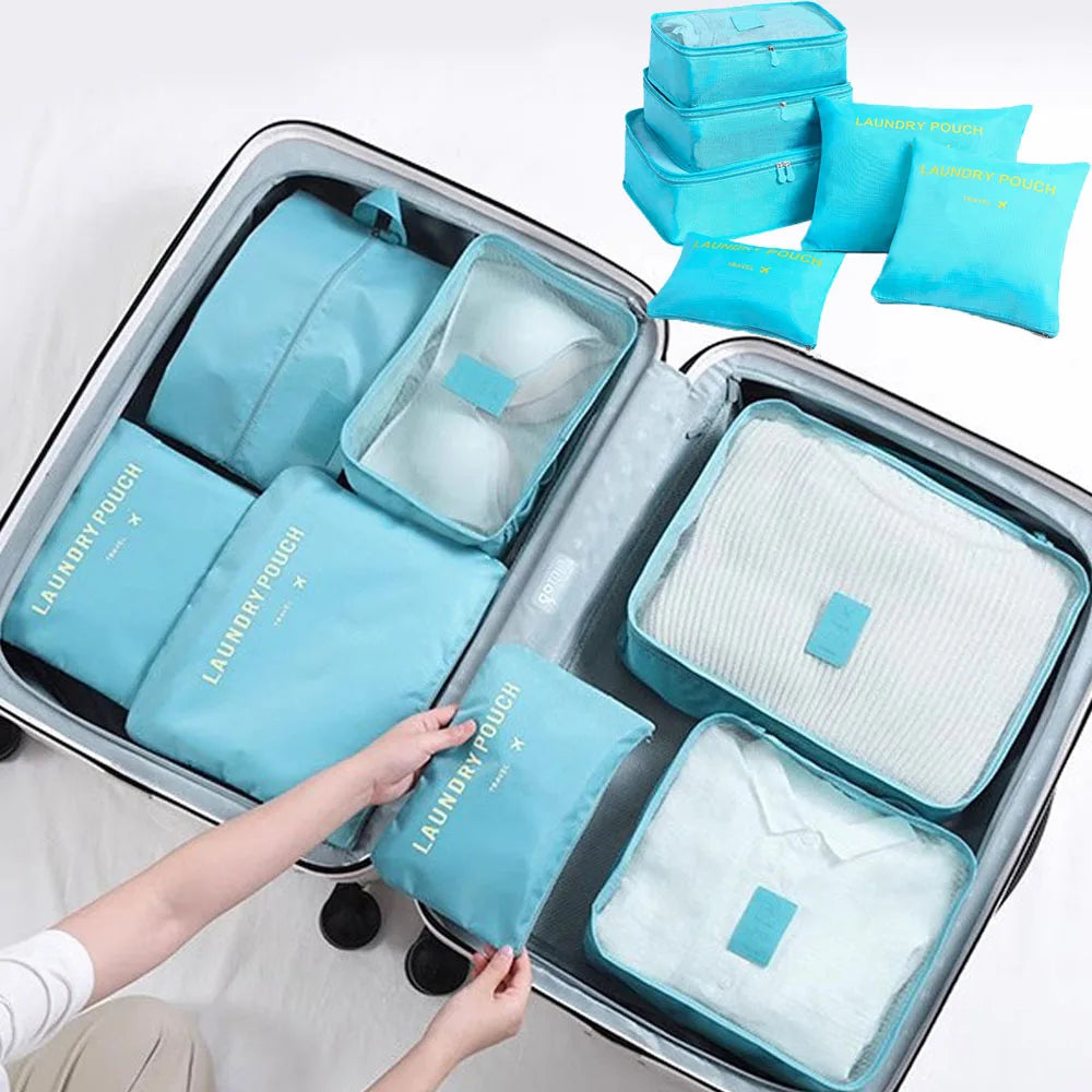 6-Piece Travel Storage & Laundry Bags Set | Clothes Organizer Travel Organizer Bags Peaceful Pleasures Health and Wellness