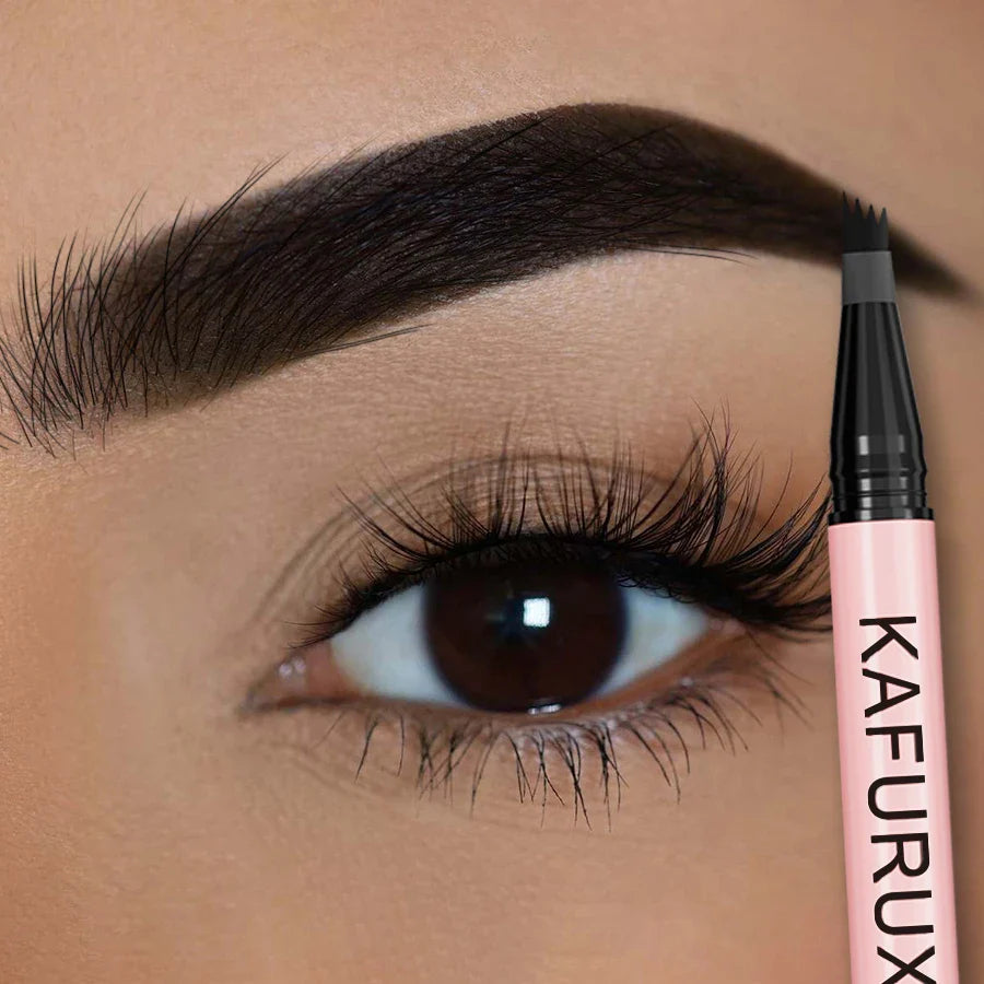 KAFURUX 4-Point Waterproof Liquid Eyebrow Pencil | Long-Lasting