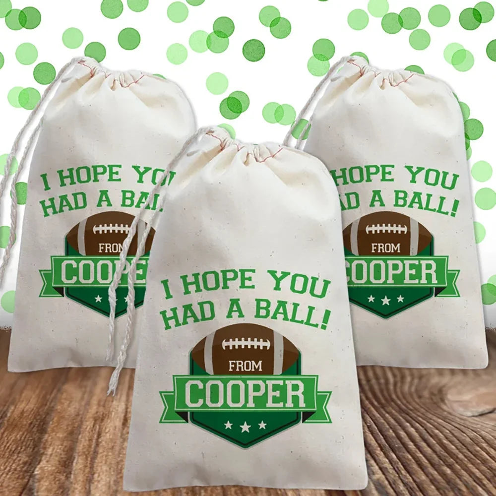 Custom Football Party Favor Bags | Birthday & Baby Shower Party Favor Bags Peaceful Pleasures Health and Wellness