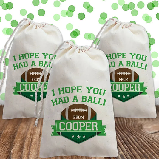 Custom Football Party Favor Bags | Birthday & Baby Shower Party Favor Bags Peaceful Pleasures Health and Wellness