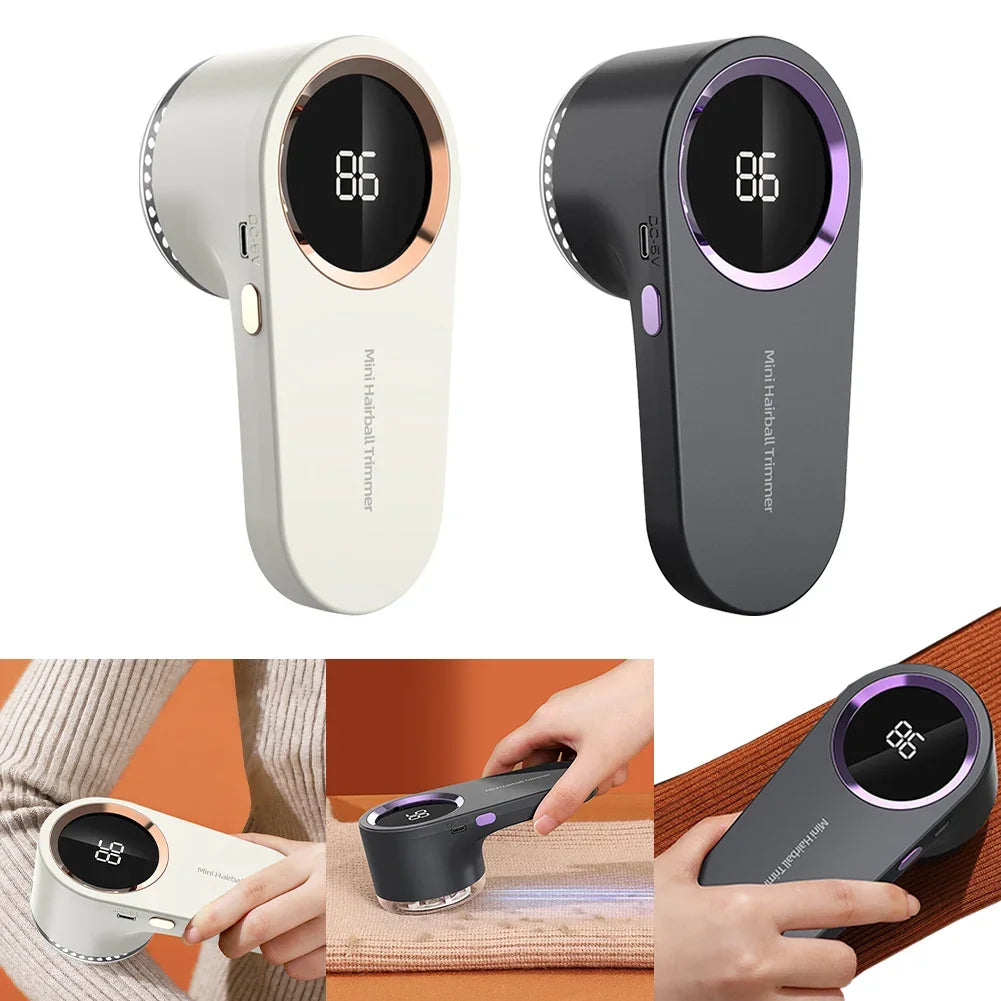 Electric Fabric Shaver & Lint Remover with Digital Display Peaceful Pleasures Health and Wellness