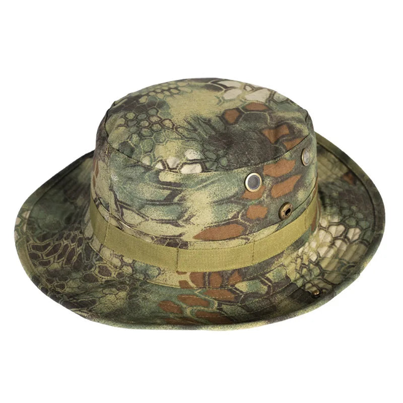 Snake Camo Bucket Hat | Men's Outdoor Sun Hat for Hiking & Cycling